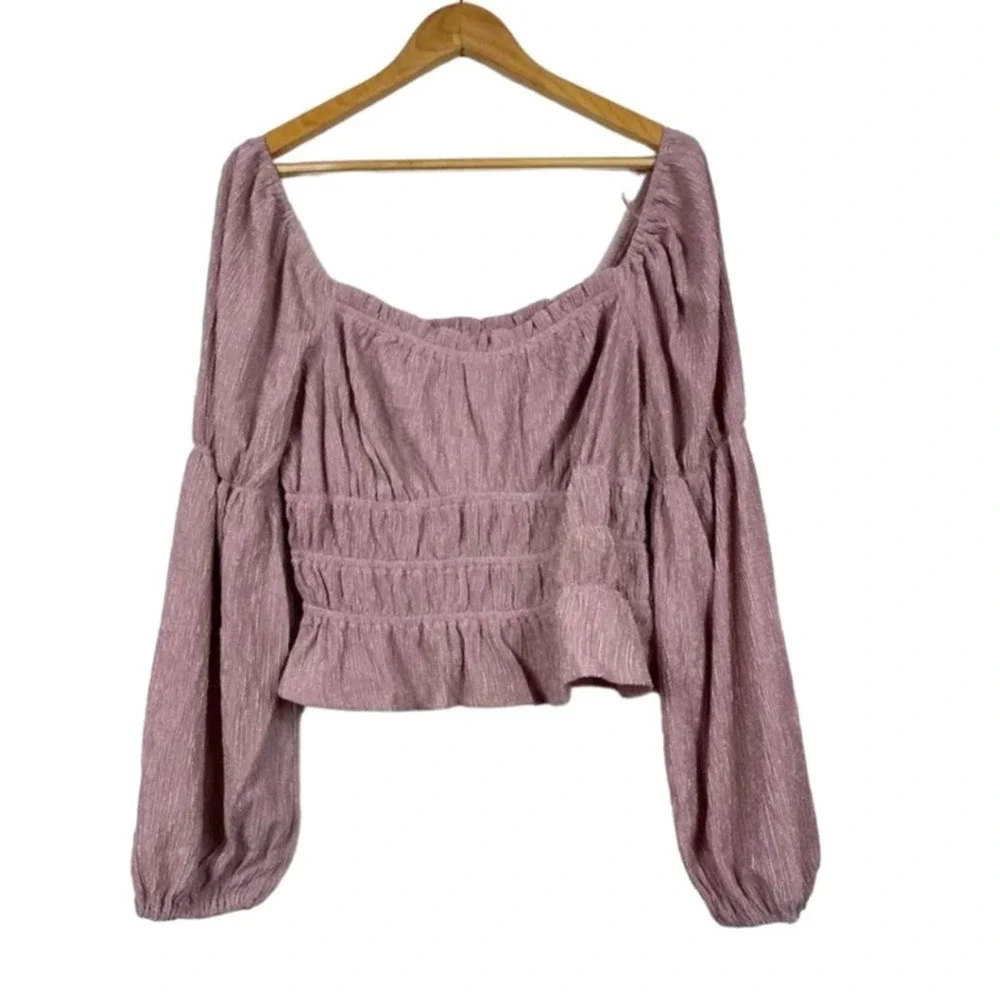 NWT Revolve x ASTR the Label Cinched Babydoll Coquette Fairy Top Pink Sz Small